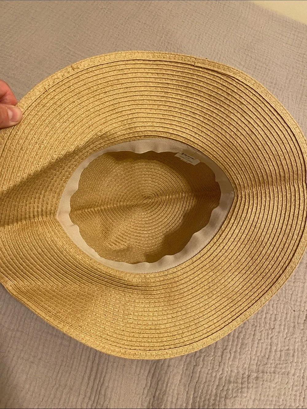 Madewell Tan Wide-Brim Straw Sun Hat. Size S/M